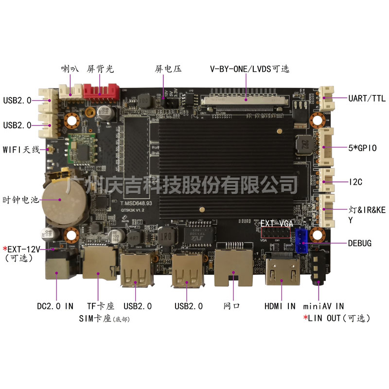 T.MSD648.93 4K商显主板